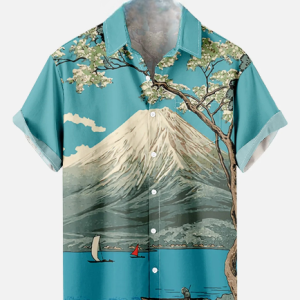 Chemise homme japonaise élégante en tissu léger