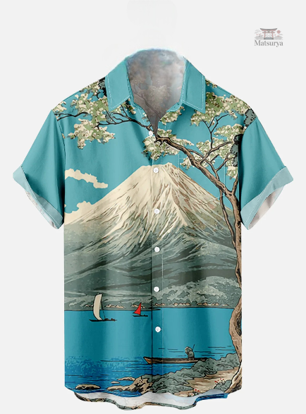 chemise-homme-japonaise-1 Chemise homme japonaise élégante en tissu léger