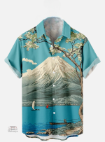 Chemise homme inspirée du style japonais traditionnel