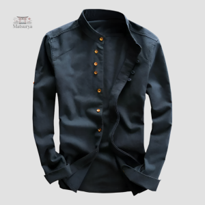 Chemise Japonaise élégante avec col montant