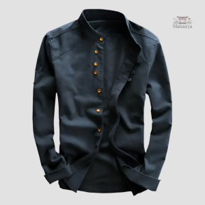 Chemise à col montant pour un style décontracté