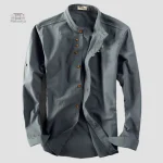 Chemise à col haut, parfaite pour toutes occasions