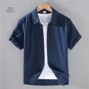 Chemise japonaise courte, style traditionnel, manches courtes