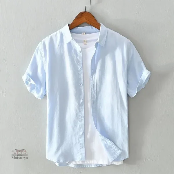 Chemise estivale japonaise, design léger et aéré pour l'été