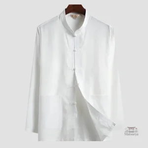Chemise classique japonaise en blanc