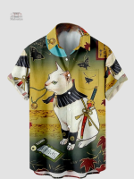 Chemise Japonaise avec motif de chat