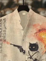 Style rétro pour une chemise japonaise unique