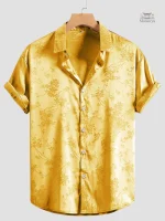Chemise japonaise élégante avec motifs floraux
