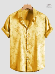 Chemise japonaise élégante avec motifs floraux