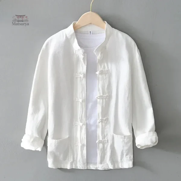 Chemise japonaise d'été au design élégant et décontracté
