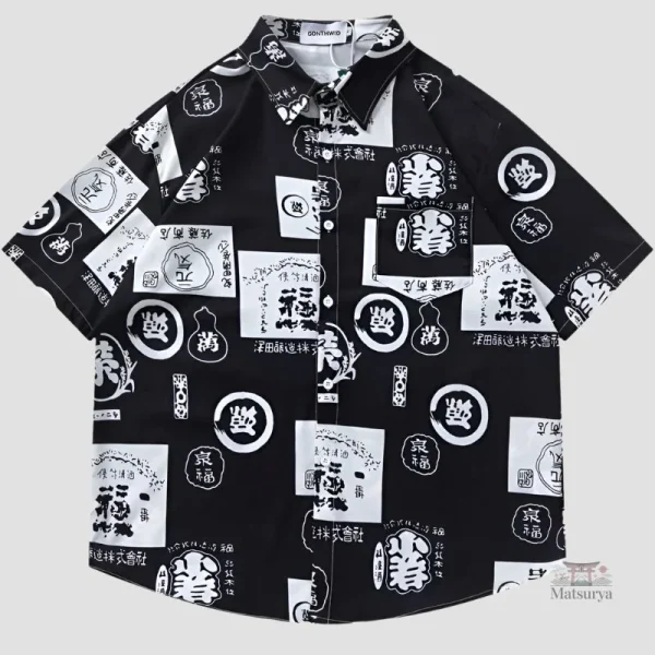 Chemise relax en style japonais pour toutes occasions