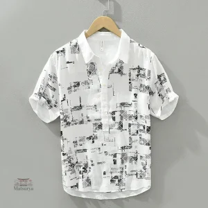 Chemise Japonaise Demi-Ouverte en style moderne