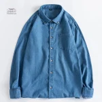Chemise vintage en denim, style japonais