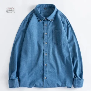 Chemise vintage en denim, style japonais