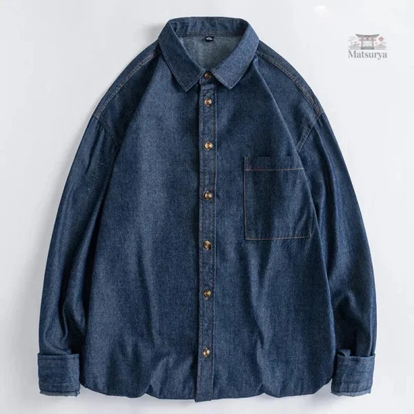Chemise japonaise, look rétro en jean