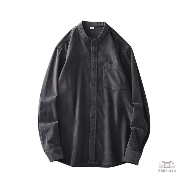 Chemise en velours côtelé au style japonais