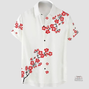 Vêtement japonais avec design floral vif et stylé
