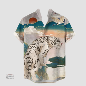 Chemise Japonaise Motif Tigre en design unique