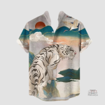 Chemise avec motif tigre, style japonais