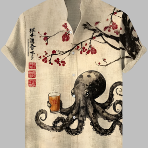 Chemise Japonaise Poulpe Sakura