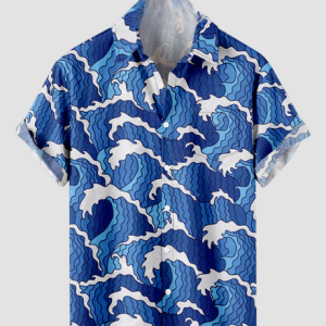 Chemise Japonaise Vague de Kanagawa