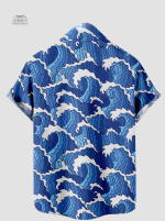 Chemise Vague de Kanagawa, style japonais traditionnel