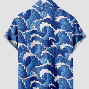 Chemise Vague de Kanagawa, style japonais traditionnel