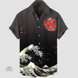 Chemise Vague avec style inspiré du Japon