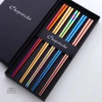 Coffret de baguettes japonaises réutilisables