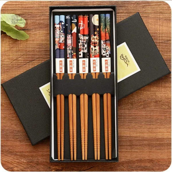 coffret-baguettes-japonaise-bambou-1 Coffret de baguettes japonaises en bambou