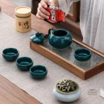 Coffret de cérémonie de thé japonais, design raffiné