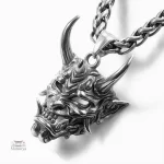 Collier japonais artistique sur le thème des démons