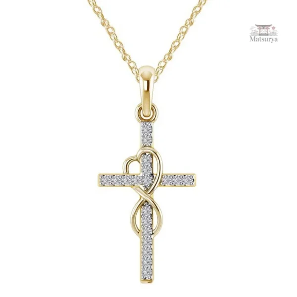 Collier Croix Infini, inspiration japonaise