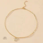 Collier japonais en cristal, motif papillon unique