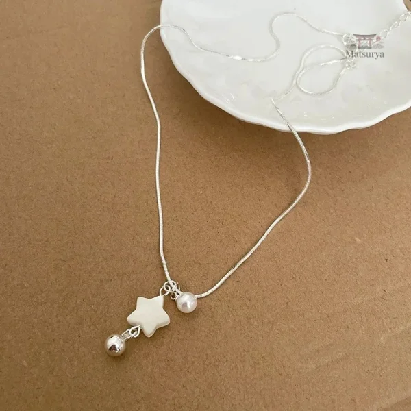 Collier étoile avec breloque, style japonais unique