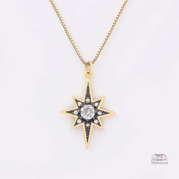 Collier étoile polaire, bijou japonais raffiné