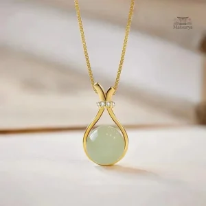 Accessoire mode : collier jade en acier