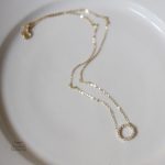 Collier tendance, pendentif rond inspiré du Japon