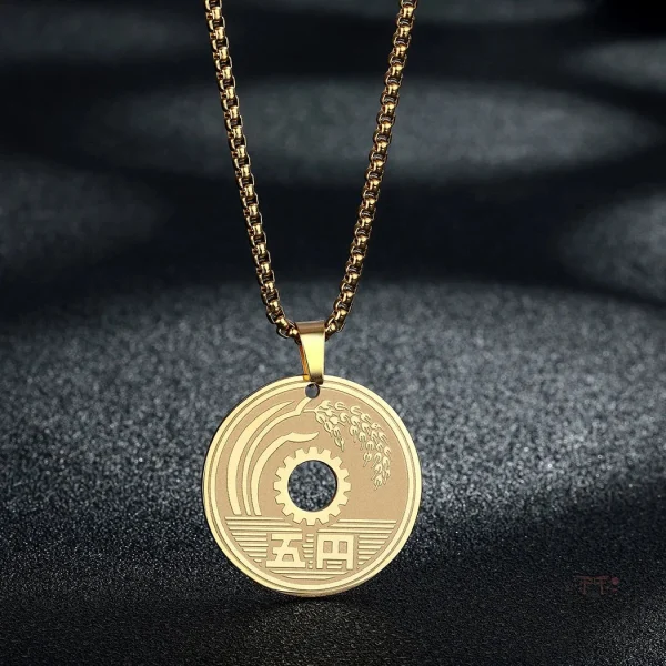 Collier Monnaie japonais, symbole de prospérité et chance