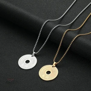 Accessoire japonais, collier Monnaie porte-bonheur
