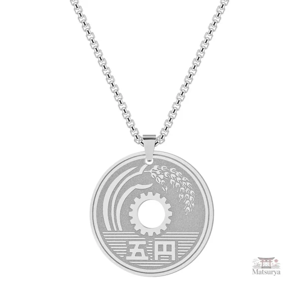 Bijou japonais, collier porte-bonheur en métal