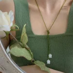 Collier japonais en perles de cristal