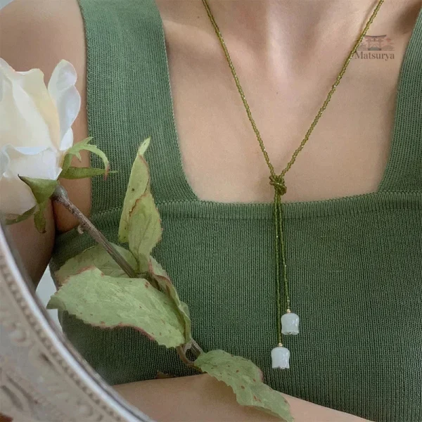 Collier japonais en perles de cristal