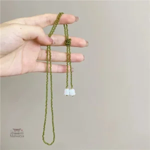 Bijou japonais perle muguet en cristal