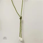 Collier élégant muguet avec perles de cristal