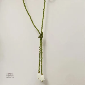 Collier élégant muguet avec perles de cristal