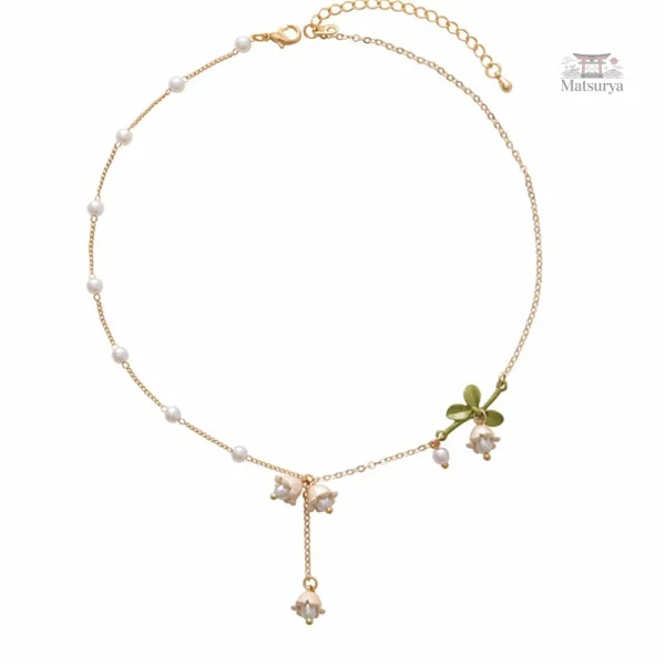 Bijou floral en perles, style japonais