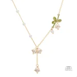 Collier en perles, fleur muguet design japonais