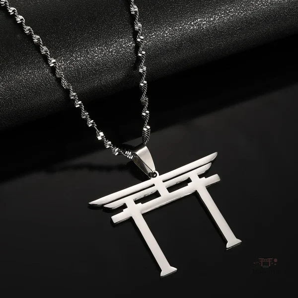 Collier inspiré des temples japonais, design Torii