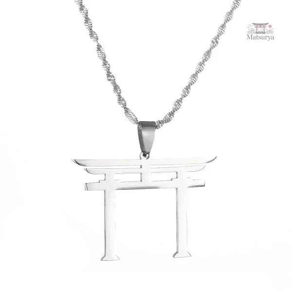Accessoire élégant, collier Torii en hommage au Japon